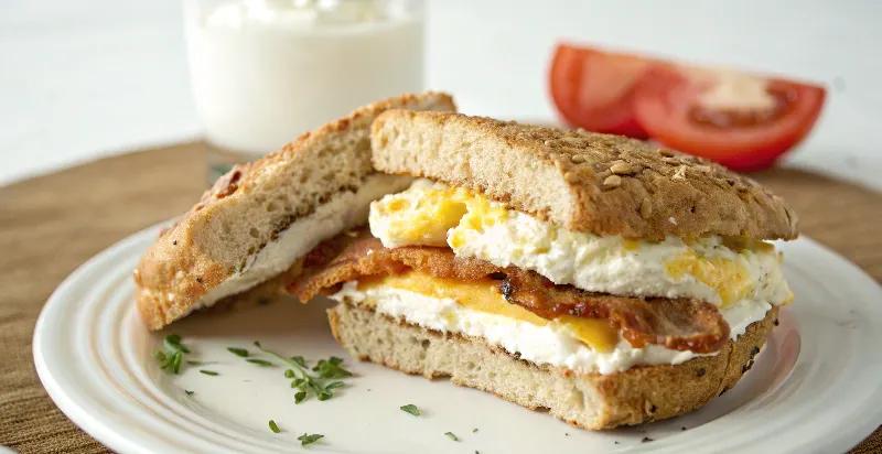 Breakfast Sandwiches with Cream Cheese