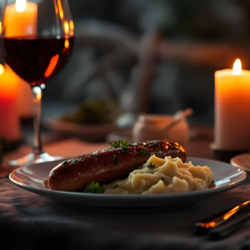 What goes with sausage for dinner