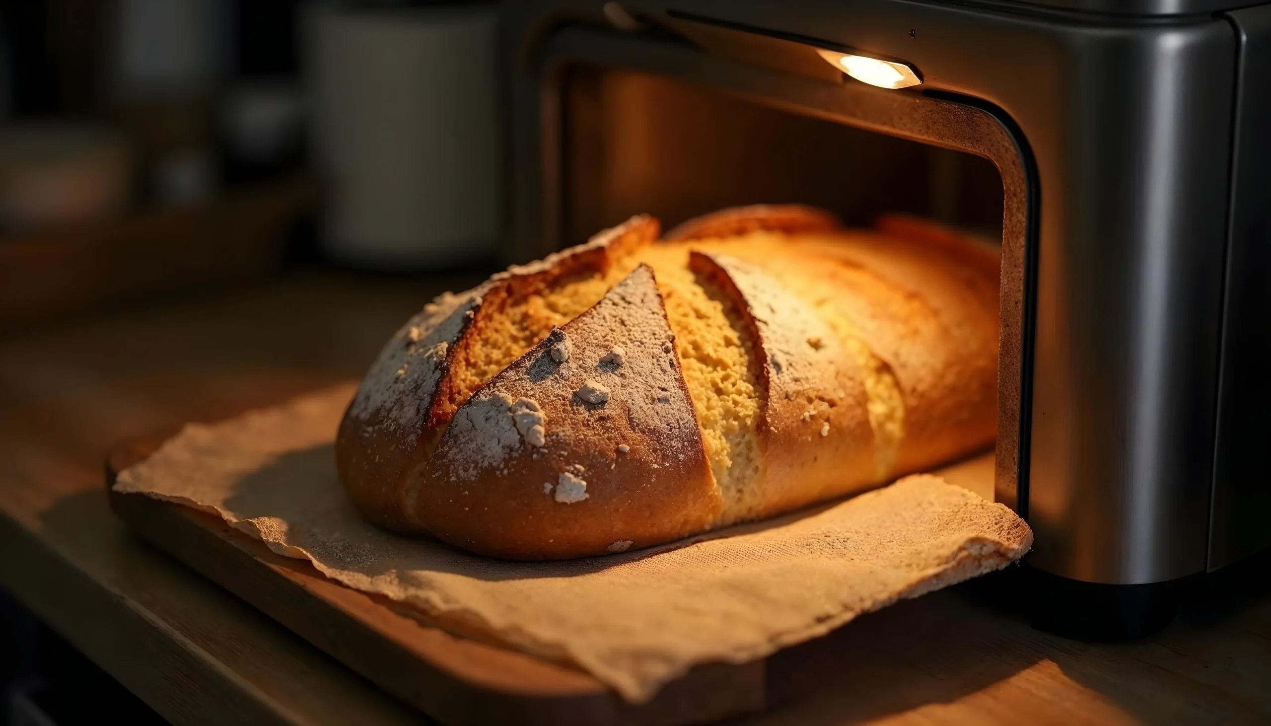 Freshly baked bread recipe for bread machine