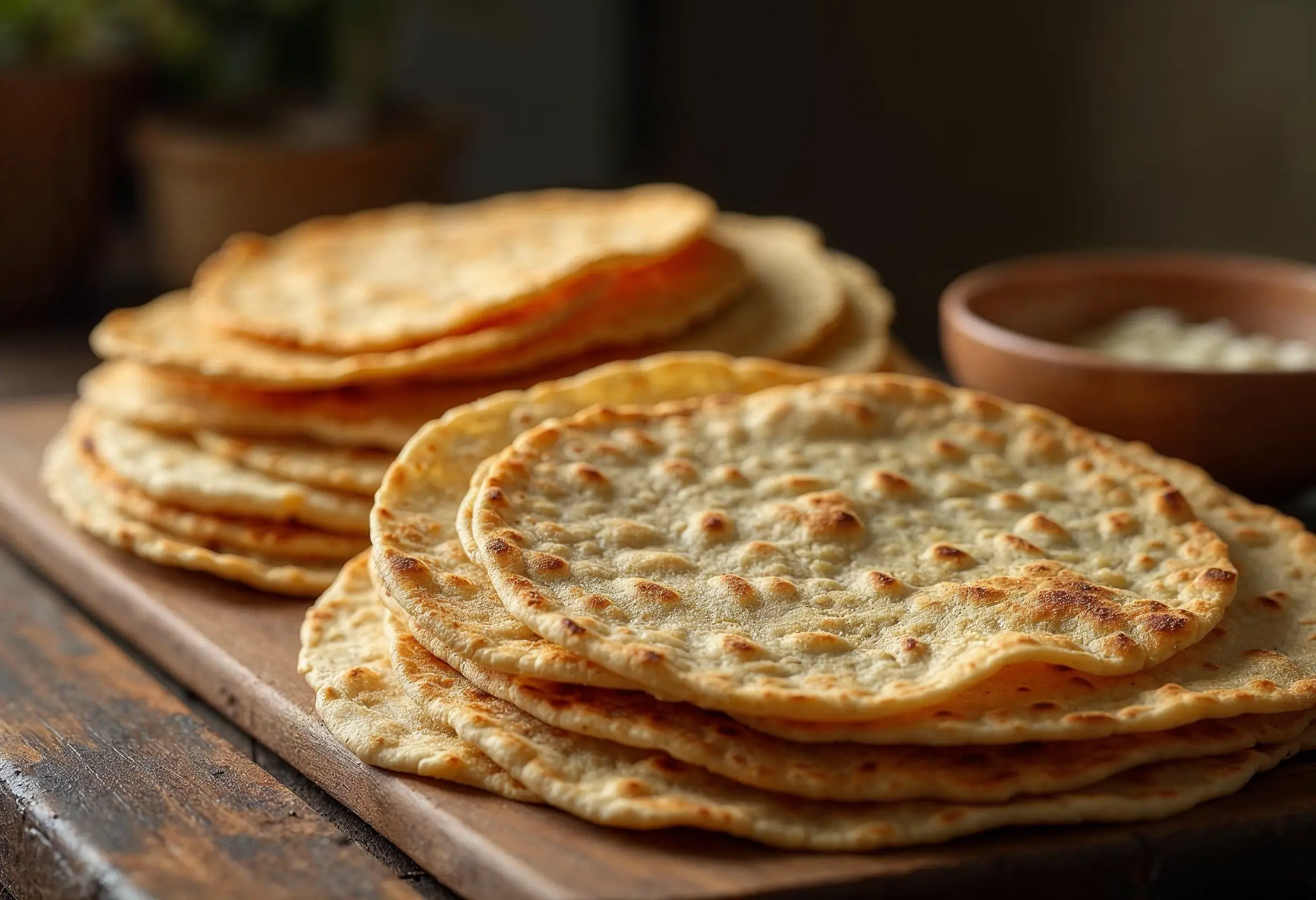 flatbreads including tortillas and chapati.