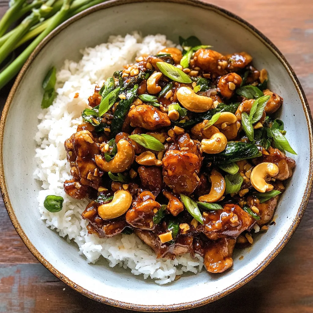 Garlic Cashew Chicken Recipe