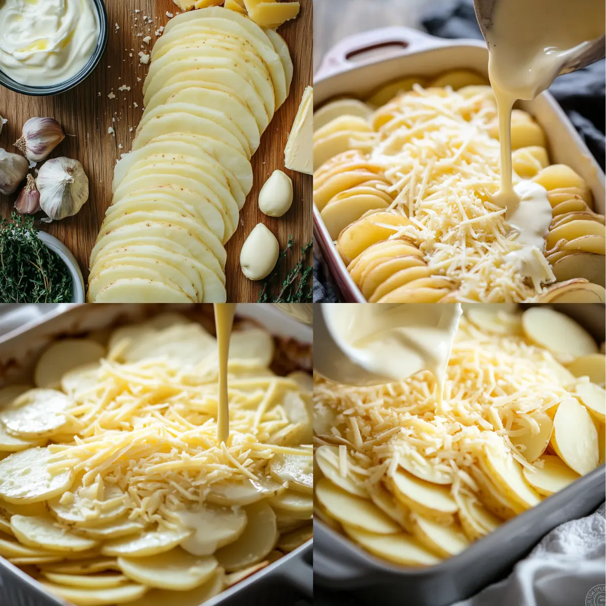 Step-by-Step Instructions Cheesy Dauphinoise Potatoes