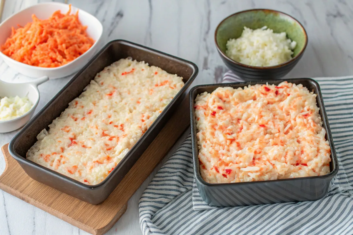 step by step rice and crab