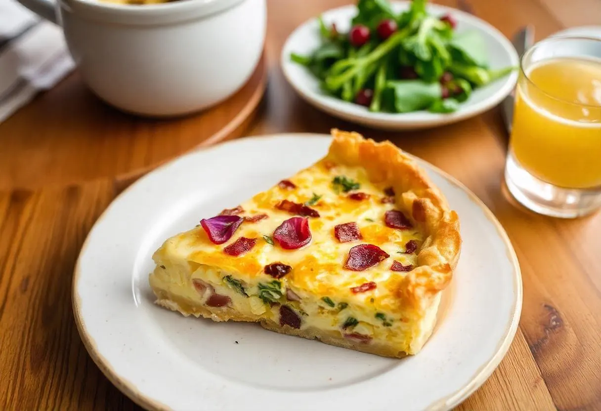 How can I serve my bacon and cheese quiche