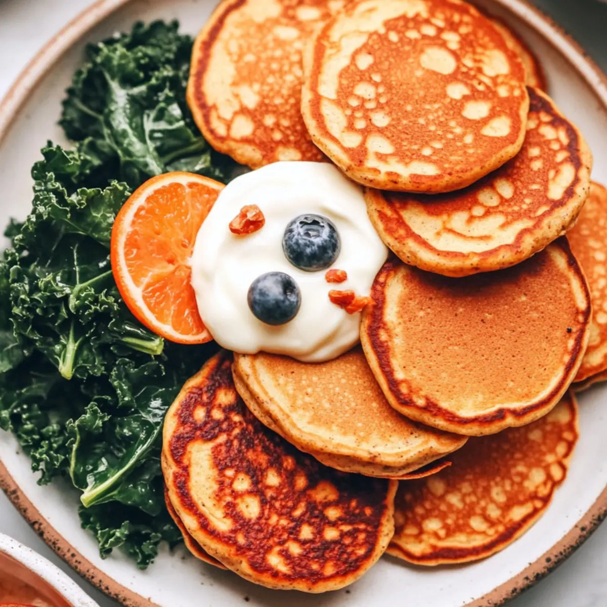 A cozy aip recipes breakfast spread with AIP-friendly dishes, including sausage with greens, coconut yogurt with blueberries, and nut-free pancakes.